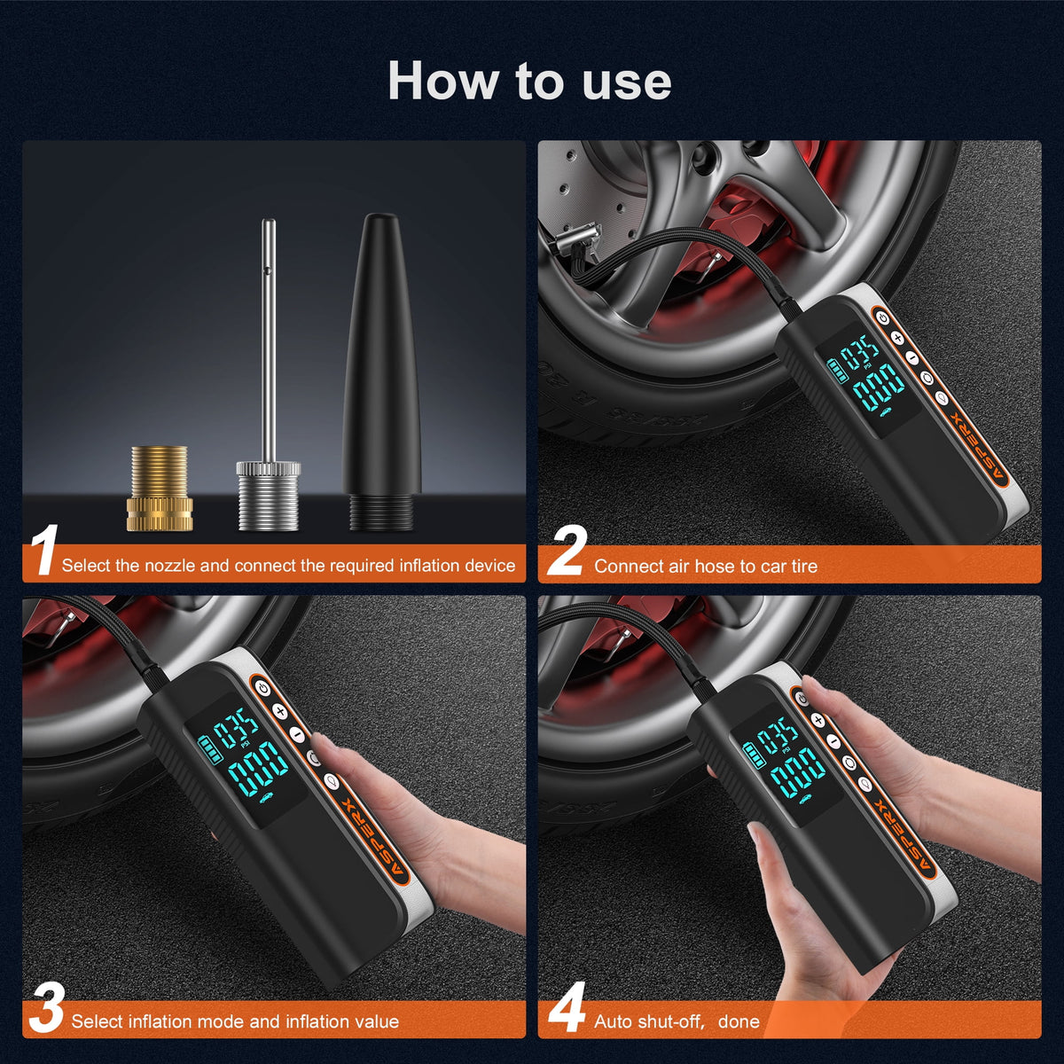 Electric Tire Inflator,Portable