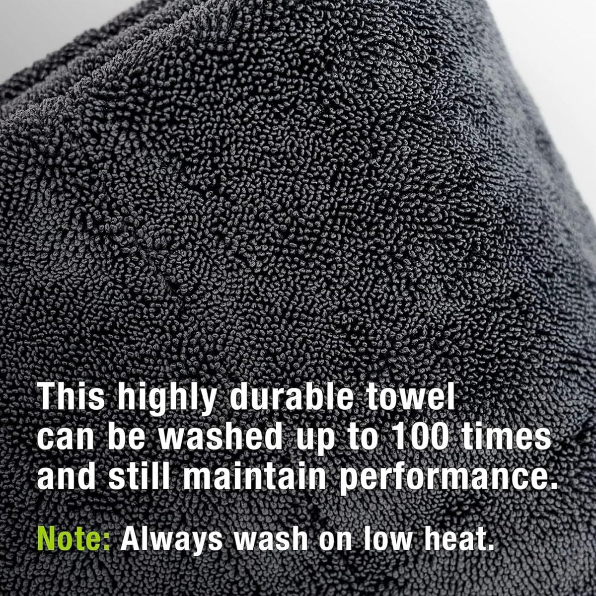Lunara Twisted-Loop Drying Towels - Streak-Free Microfiber Cloths for Cars, Large & Thickened (2 Pack)