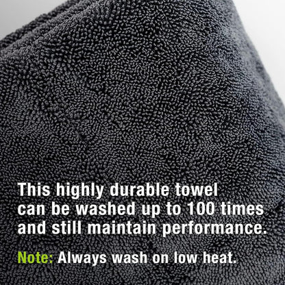 Lunara Twisted-Loop Drying Towels - Streak-Free Microfiber Cloths for Cars, Large & Thickened (2 Pack)