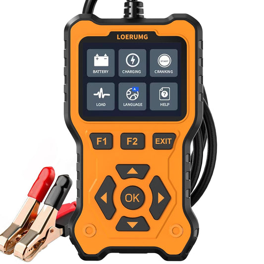 Ultimate Car Battery & Alternator Tester - 12V/24V Digital Load Analyzer for Trucks, SUVs, Motorcycles, and Boats - Accurate Cranking System Diagnostics